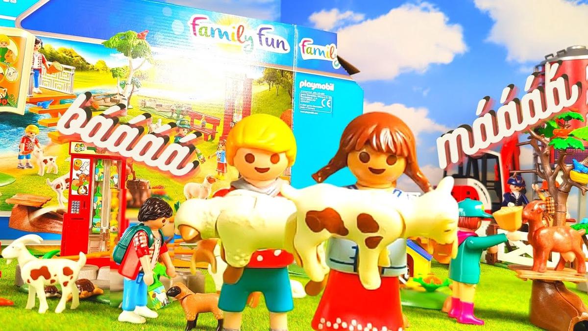 'Video thumbnail for Playmobil Petting Zoo Unboxing 70342 Build with goats, sheep, bunnies, guinea pigs & more!'