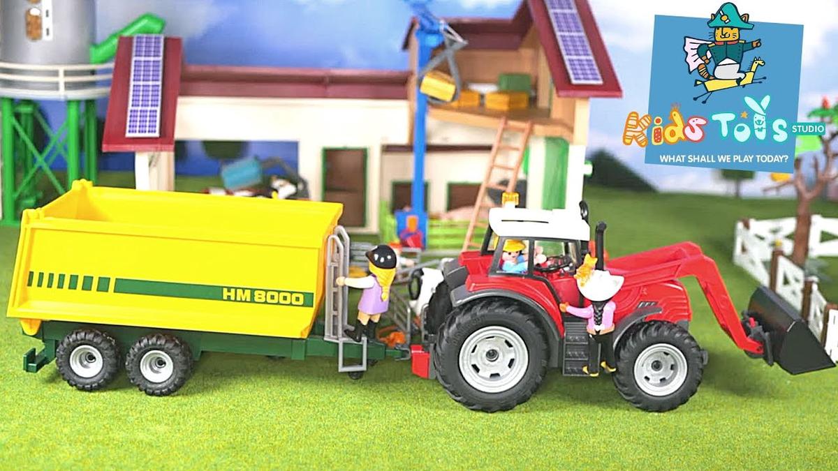 'Video thumbnail for Toy farm stop motion compilation with Playmobil Country'