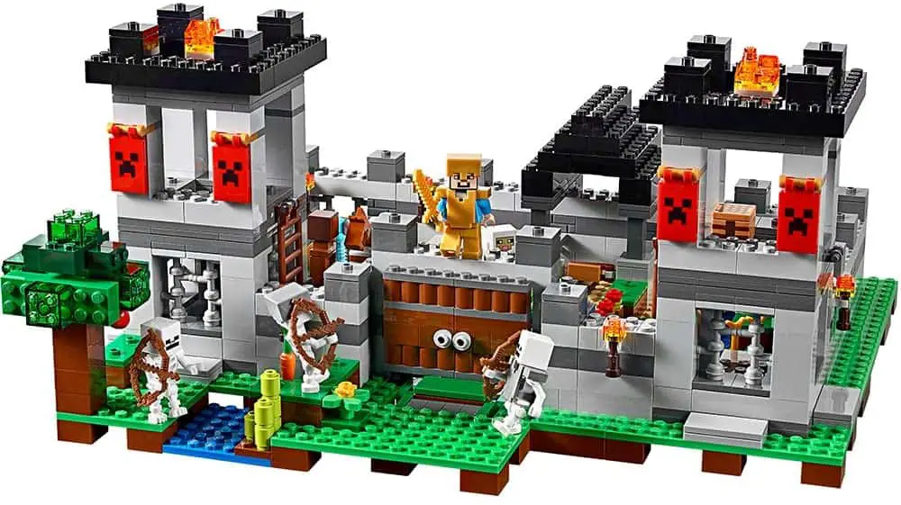 Beste lego-stel vir geboue en stelle stop motion karakters - LEGO Minecraft The Fortress