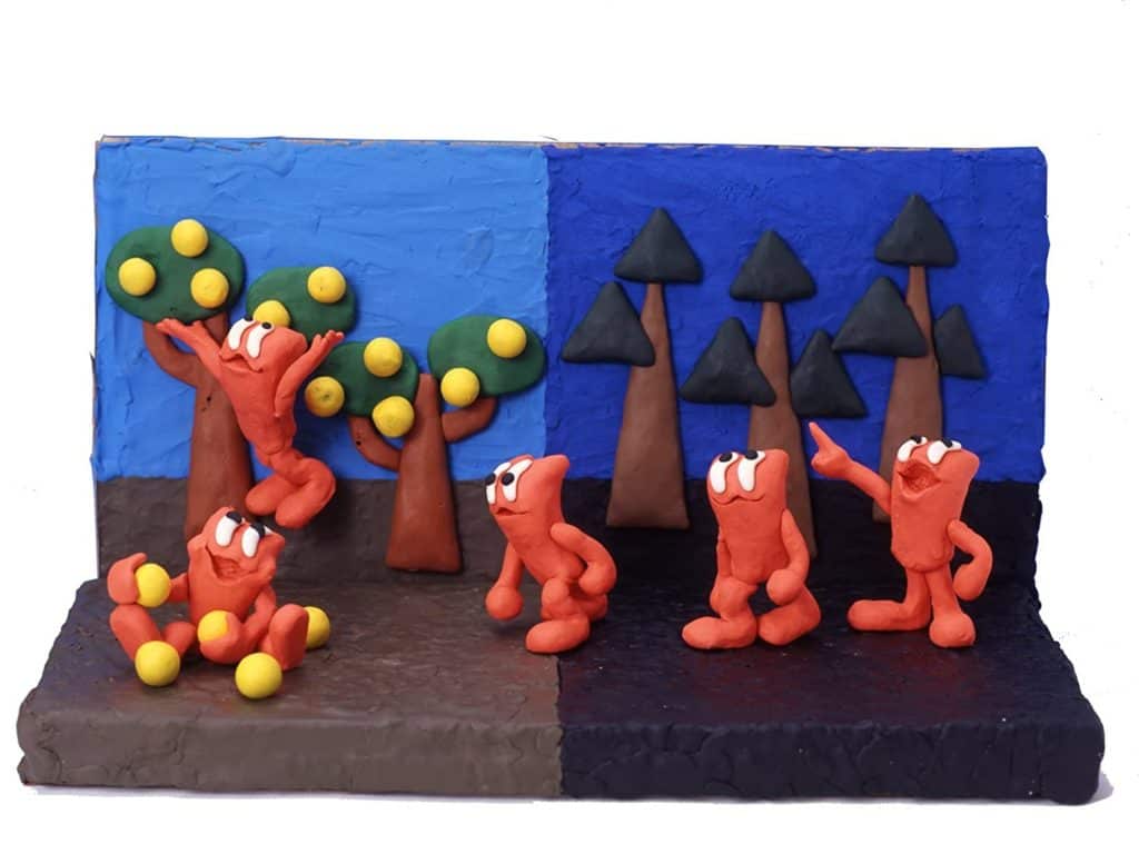 Aer-seka modelargilo- Claytoon Oil Based Modeling Clay estanta uzata