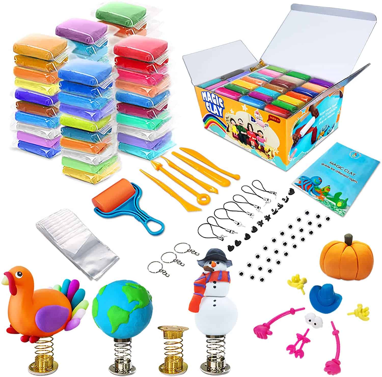 Best modeling clay kit for kids- ESSENSON Magic Clay with Tools and Accessories