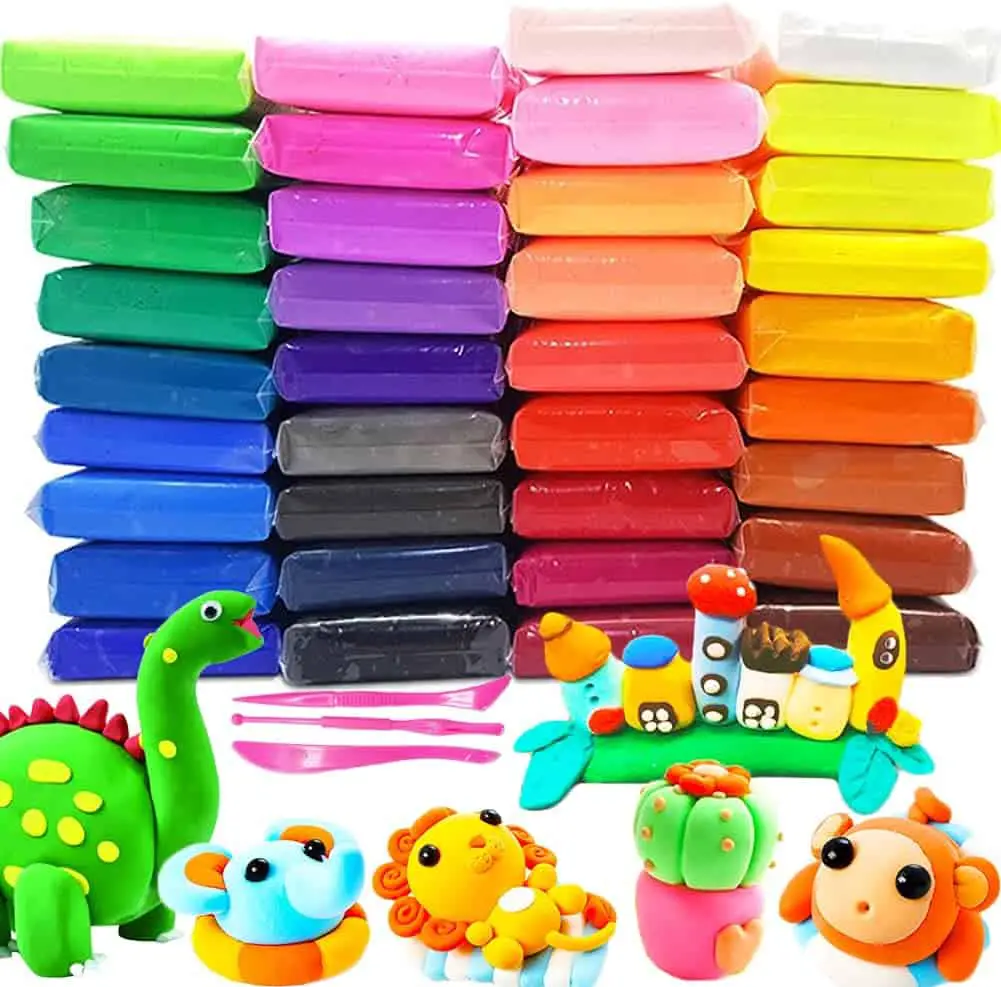 Best budget clay for claymation: 36 Colors Air Dry Plasticine Kit