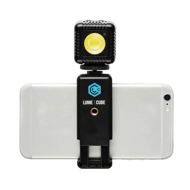 Lume Cube on a mobile phone