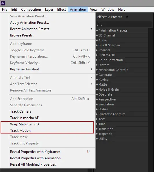 Stabiliseren in After Effects met Warp-stabilisator of Motion Tracker