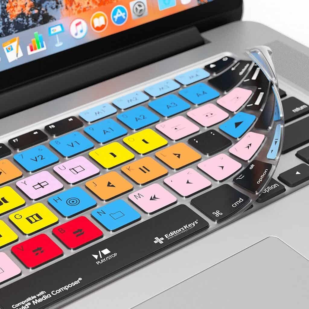 Ho an'ny Macbook Pro: Fanalahidin'ny Editors Avid Media Composer Keyboard Cover