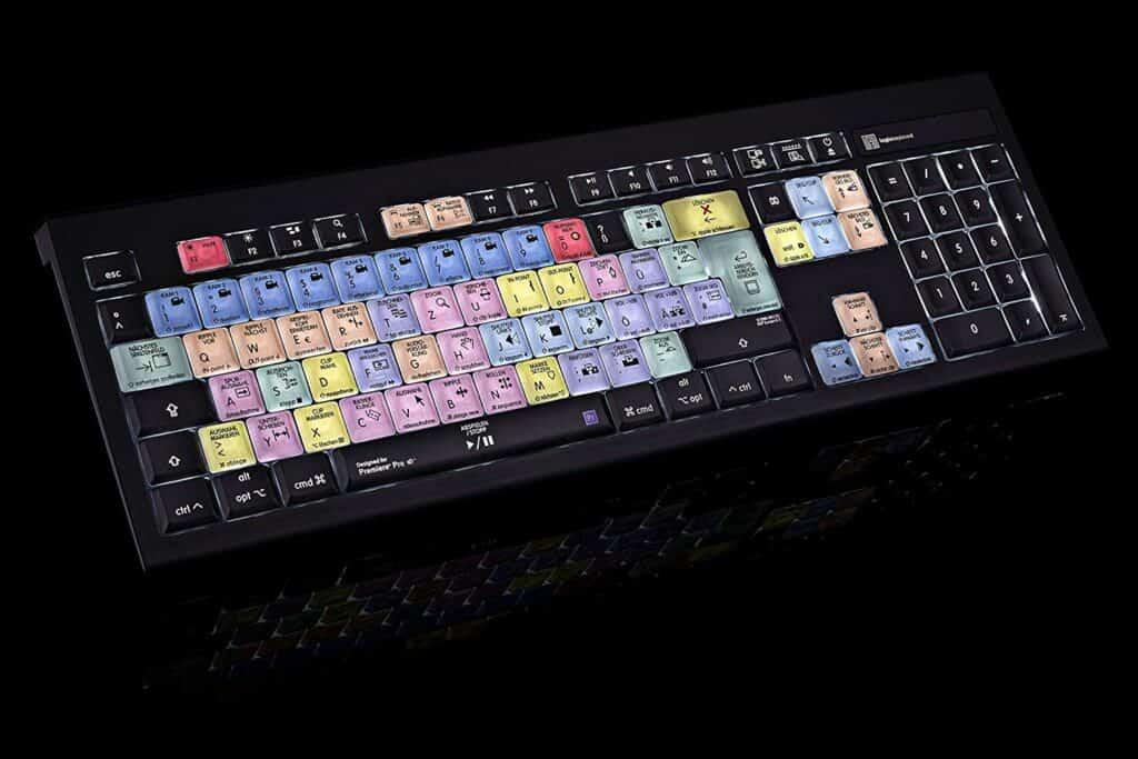 Logickeyboard Astra Premiere Pro verlicht toetsenbord