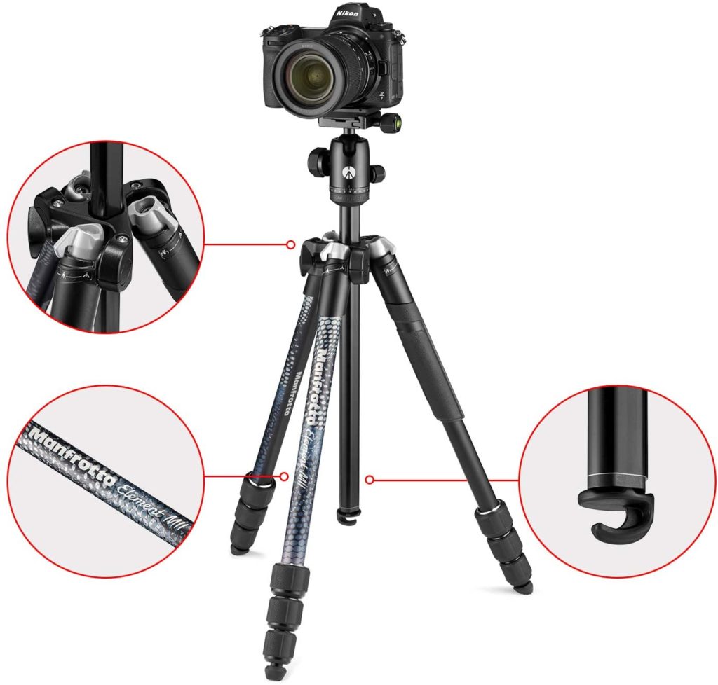 Manfrotto MII MKELMII4BK-BH Ball Head Tripod