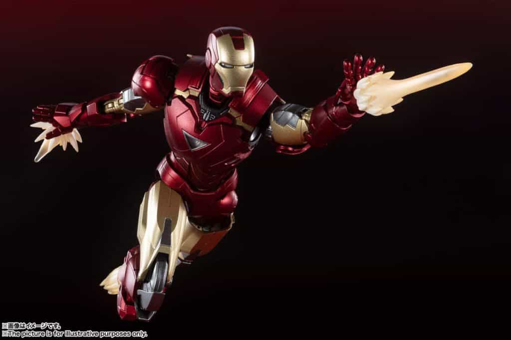 A mellor figura de acción stop motion para escenas de loita intensas: Tamashi Nations Ironman Mark 6 en movemento